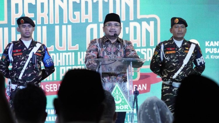 Hadiri Peringatan Nuzulul Quran, Menag Dorong Kader Ansor Terus Tingkatkan Skill