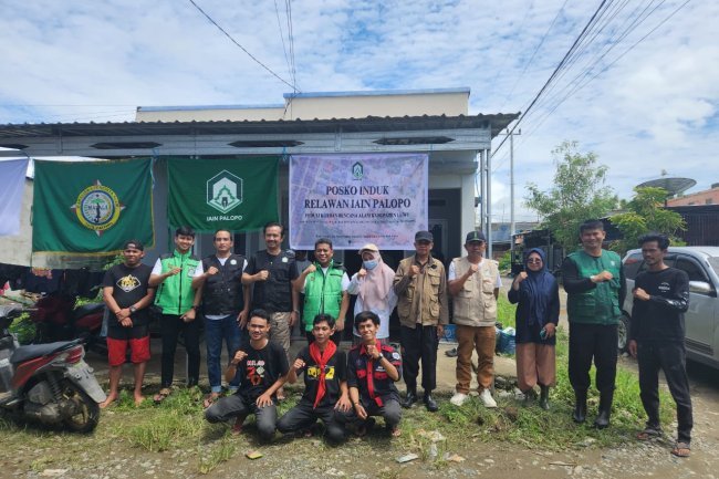Kolaborasi IAIN Palopo & GP Ansor Bantu Korban Banjir di Luwu