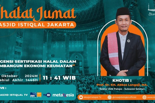 Rektor IAIN Palopo Dijadwalkan jadi Khatib di Masjid Istiqlal 18 Oktober 2024