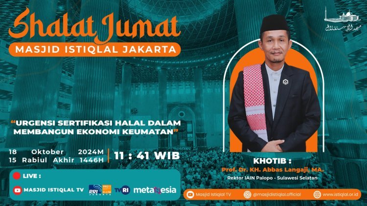 Rektor IAIN Palopo Dijadwalkan jadi Khatib di Masjid Istiqlal 18 Oktober 2024