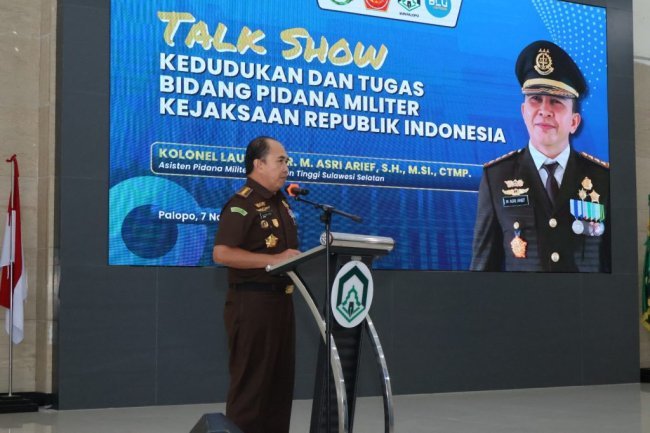 Hadiri Talk Show IAIN Palopo, Kejati Sulsel Paparkan Tugas Kejaksaan Bidang Pidana Militer