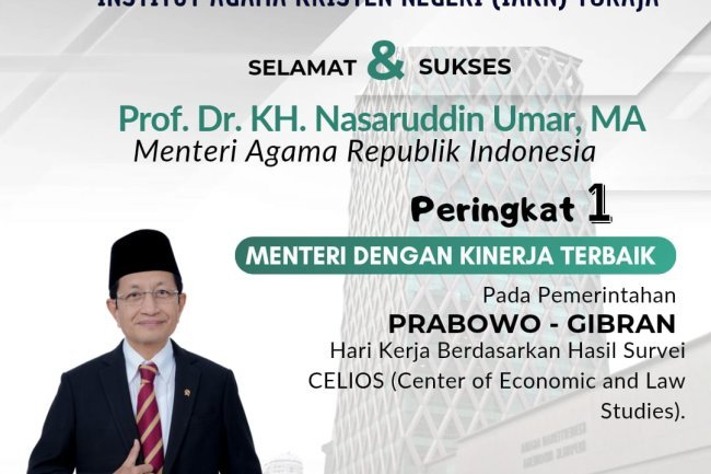 Menag Raih Kinerja Terbaik, Rektor IAKN Toraja Turut Bangga