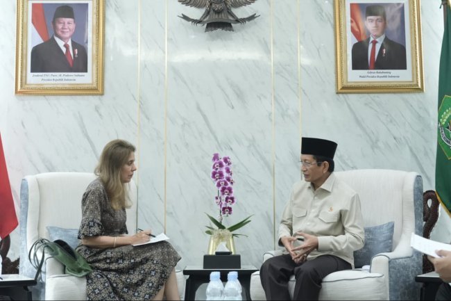 Menag Nasaruddin Bahas Pengelolaan Aset Islam dan Masjid Hijau dengan Perwakilan PBB