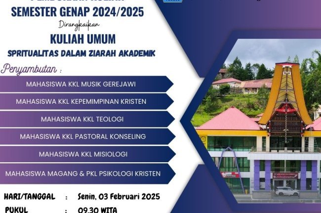 Catat Waktunya, Ini Jadwal Pembukaan Kuliah IAKN Toraja