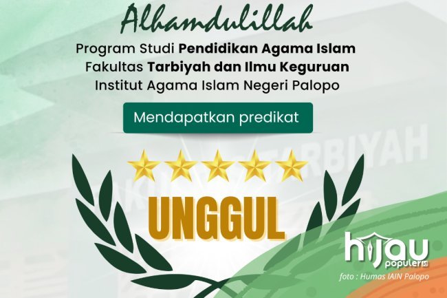 Setelah EKS, Kini Prodi PAI IAIN Palopo yang Torehkan Akreditasi Unggul