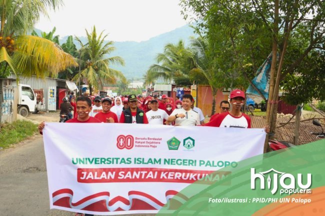Kolaborasi Kemenag dan FKG, UIN Palopo Gelar Senam Sehat dan Jalan Santai Kerukunan