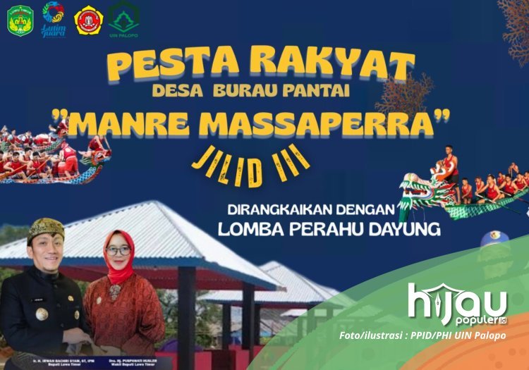 Catat Tanggalnya, Pemdes Burau Pantai Kolaborasi Mahasiswa KKN UIN Palopo Gelar Tradisi Manre Massaperra