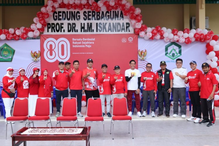 Kolaborasi Kemenag dan FKG, UIN Palopo Gelar Senam Sehat dan Jalan Santai Kerukunan