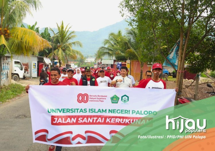 Kolaborasi Kemenag dan FKG, UIN Palopo Gelar Senam Sehat dan Jalan Santai Kerukunan