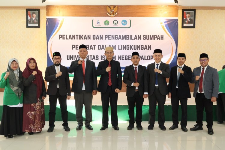 Wujudkan Layanan Prima,  Rektor Lantik 9 Pejabat Baru UIN Palopo