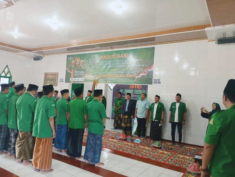 PC GP Ansor Toraja Raya Resmi Dilantik, Juga Gelar DTD Dirangkaikan Maulid