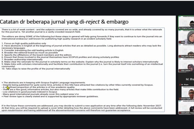 Akselerasi Menuju Indeksasi Internasional, LP2M UIN Palopo Gelar Pendampingan  Pengelola Jurnal