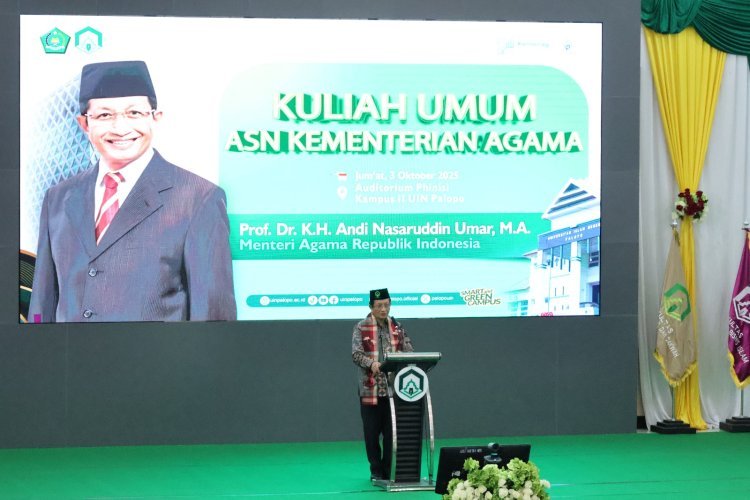 Menteri Agama RI Berikan Kuliah Umum dan Pembinaan ASN di UIN Palopo