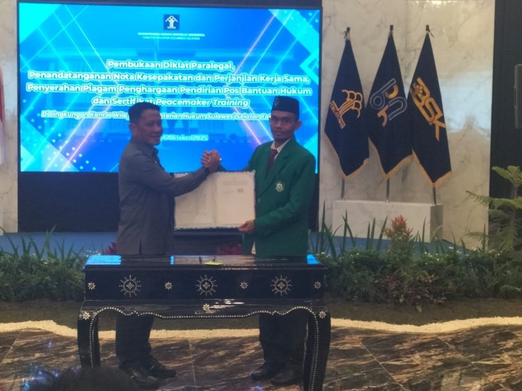Fasya UIN Palopo MoU Pembinaan dan Pembudayaan Hukum bersama Kanwil Kemenhum Sulsel