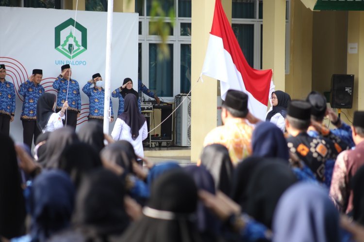 Wakil Rektor II Pimpin Upacara HKN UIN Palopo, Tekankan Kolaborasi dan Penyelesaian Program Akhir Tahun