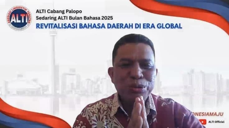 Wakil Rektor UIN Palopo Bahas Revitalisasi Bahasa Wotu di Webinar ALTI 2025