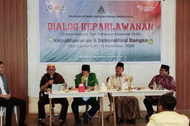 Hadirkan Ulama Hingga Akademisi, Ansor Sulsel Gelar Dialog Kepahlawanan