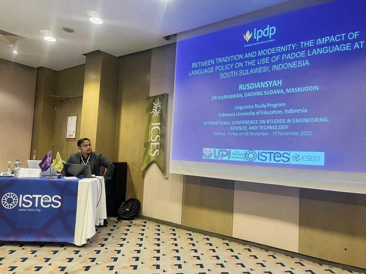 ICSEST 2025 di Istanbul, Dosen PBI FTIK UIN Palopo Ini Paparkan Bahasa Padoe