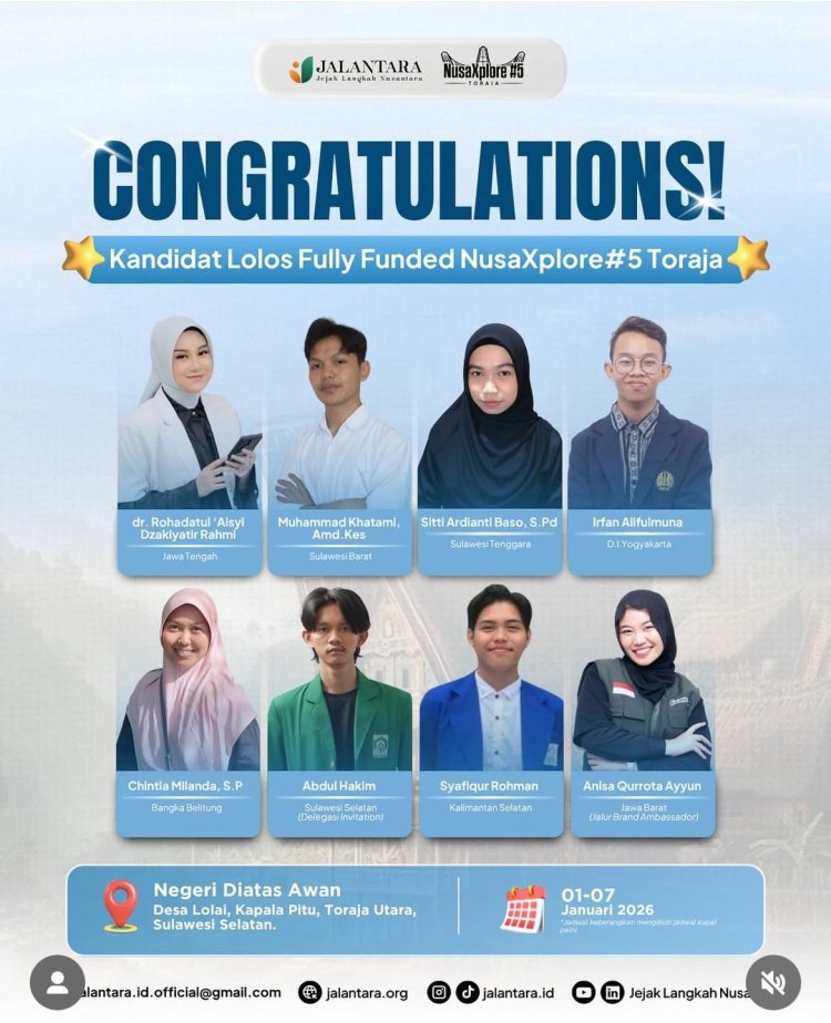 Mahasiswa UIN Palopo Ini Lolos Program Fully Funded Nusaxplore Jalantara