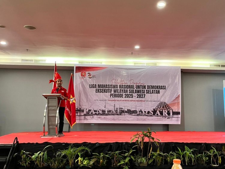 Ketum LMND Lantik Pengurus LMND Sulsel 2025–2027, Usung Tema Sulawesi Selatan Masa Depan Indonesia