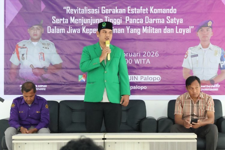 Estafet Kepemimpinan Menwa 712, WR III UIN Palopo Soroti Pembinaan Karakter dan Disiplin