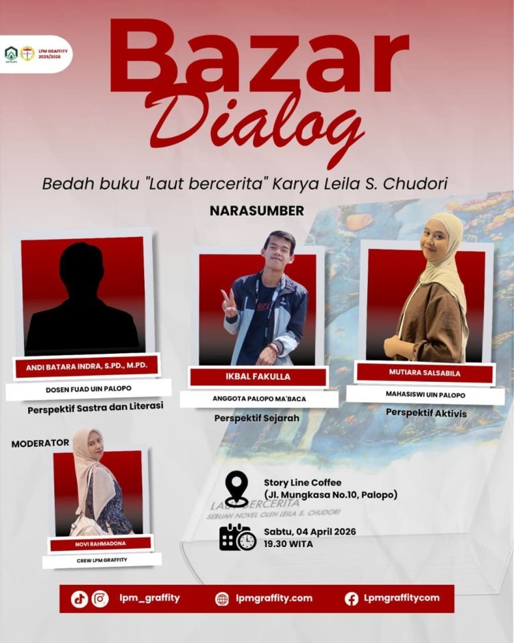 Pers Mahasiswa Graffity UIN Palopo Gelar Diskusi Publik Bedah Novel Laut Bercerita