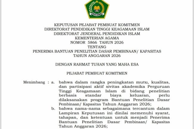 Kemenag Danai 380 Proposal Riset PTKI, Kurikulum Berbasis Cinta hingga Sagu Tana Luwu Jadi Sorotan