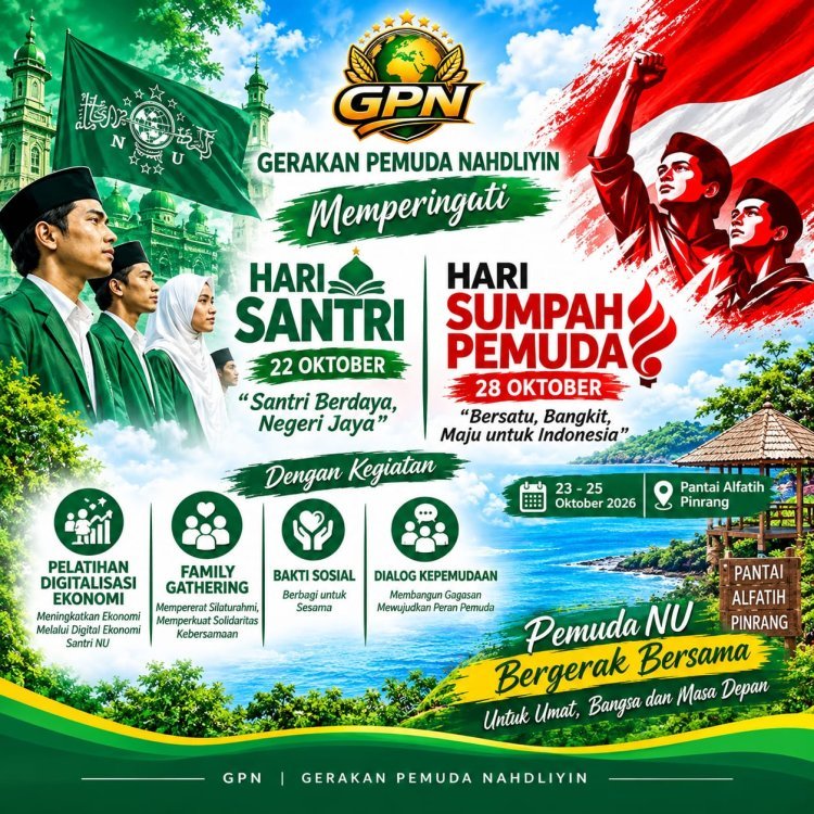 Peringati Hari Santri Nasional dan Sumpah Pemuda, GPN Deklarasikan Piagam Stira di Pinrang